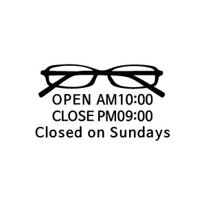 OPEN CLOSE 안경점 오픈 클로즈 영업시간표시용 스티커