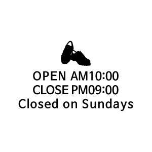 OPEN CLOSE 남성 구두 오픈 클로즈 영업시간표시용 스티커