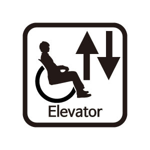 장애인 Elevator 엘리베이터 승강기 시트컷팅 스티커
