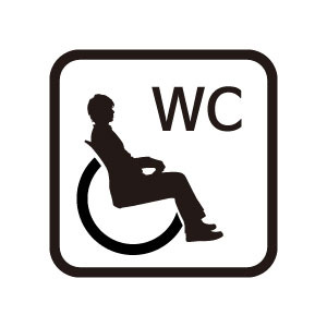 장애인 전용 화장실 시트컷팅 스티커