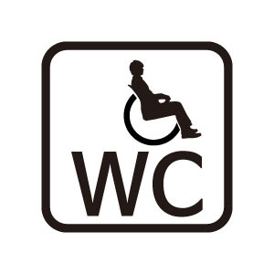 장애인1 전용 화장실 시트컷팅 스티커