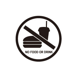 음료 음식물반입 금지  시트컷팅 스티커
