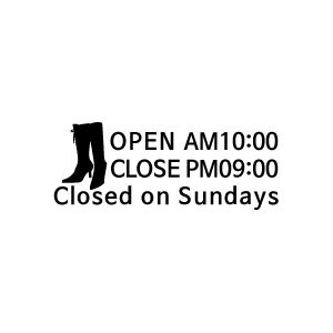 OPEN CLOSE 여성 구두 오픈 클로즈 영업시간표시용 스티커