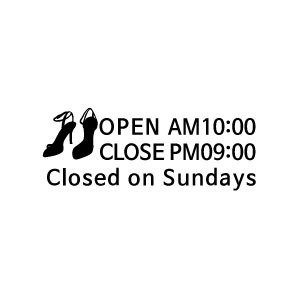 OPEN CLOSE 여성 구두 하히힐 오픈 클로즈 영업시간표시용 스티커
