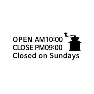 OPEN CLOSE 커피-1 오픈 클로즈 영업시간표시용 스티커